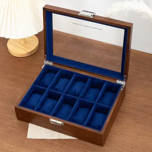 Pieces Glass Skylight Watch Box(Blue) Household shed consequent Watch Box 10 