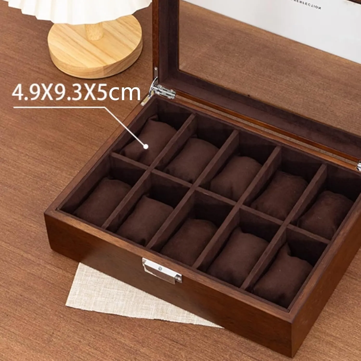 Pieces Glass Skylight Watch Box(Blue) Household shed consequent Watch Box 10 