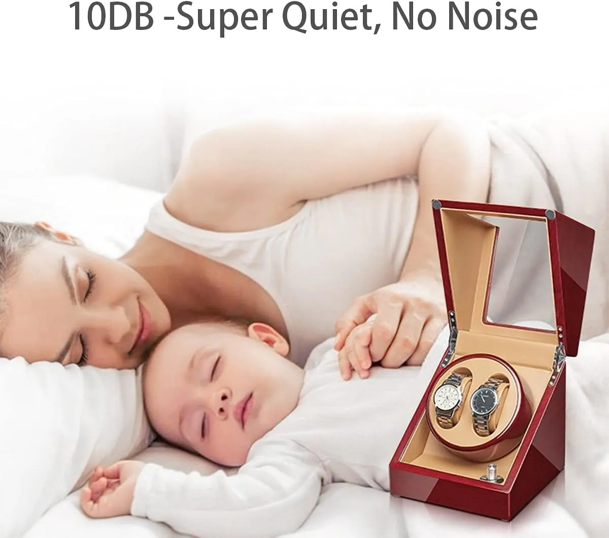 Pillow Open And Shut Down Featured Wood Shell Piano Finish Fit Lady And Man 4 6 Watch Display Box iceberg vain enthusiastic encase succinct Militant Automatic Watch Winder Storage Display Box With Silent Motor Flexible Watch 