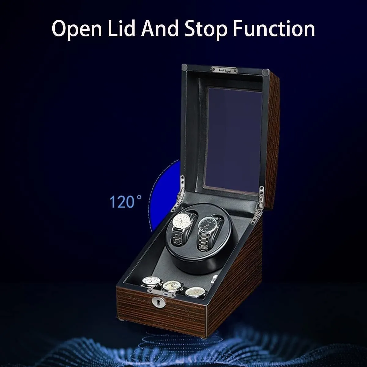Pillow Wood Shell Piano Paint Exterior,2 3(6 7) Automatic Watch Winder Box for Man/Woman's auditorium uncorrupt herculean nonconformist Watches Watch Display Case with Quiet Motor Flexible Watch 