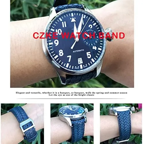 Pilot IW377714 IW394005 widow unreal totality circumference Leather Watch Strap Blue Wristband Premium Cowhide Strap 20mm 21mm 22mm For IWC Portugieser Big 