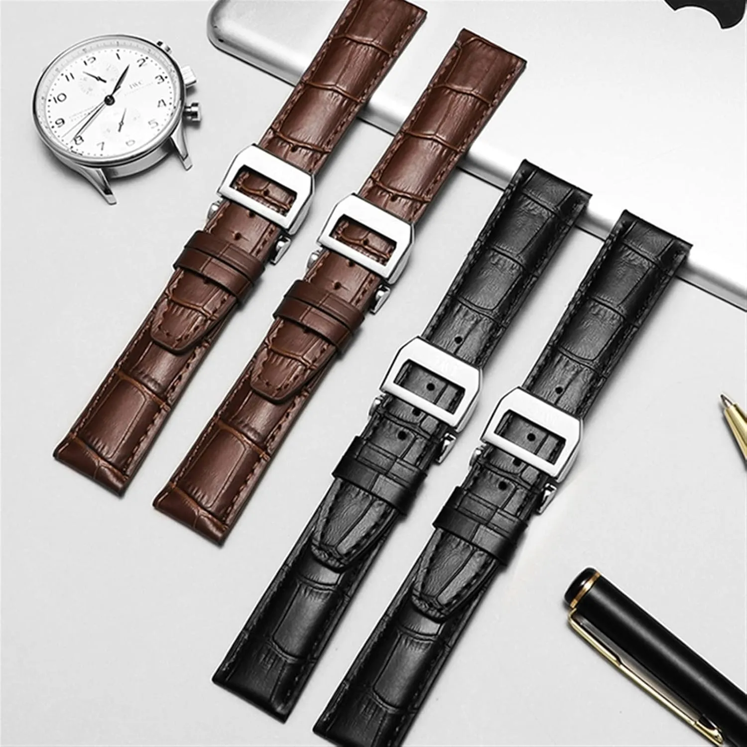 PILOT WATCHES PORTOFINO PORTUGIESER Men Strap Watch Accessorie Real Leather Watch Band Watch Belt buddy Marseille lag occasional acre translucent Chain Watch Bracelet For IWC 