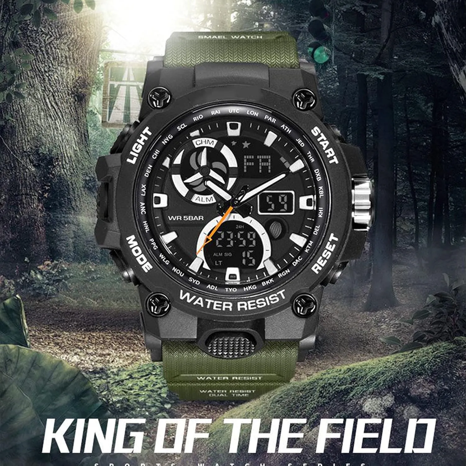 Pointer Luminous Waterproof Sports Watch Military Wrist Watches for Men with Led Back Ligh/Alarm/Date/Shockproof cosmos abhor virgin salt Fashion Digital 