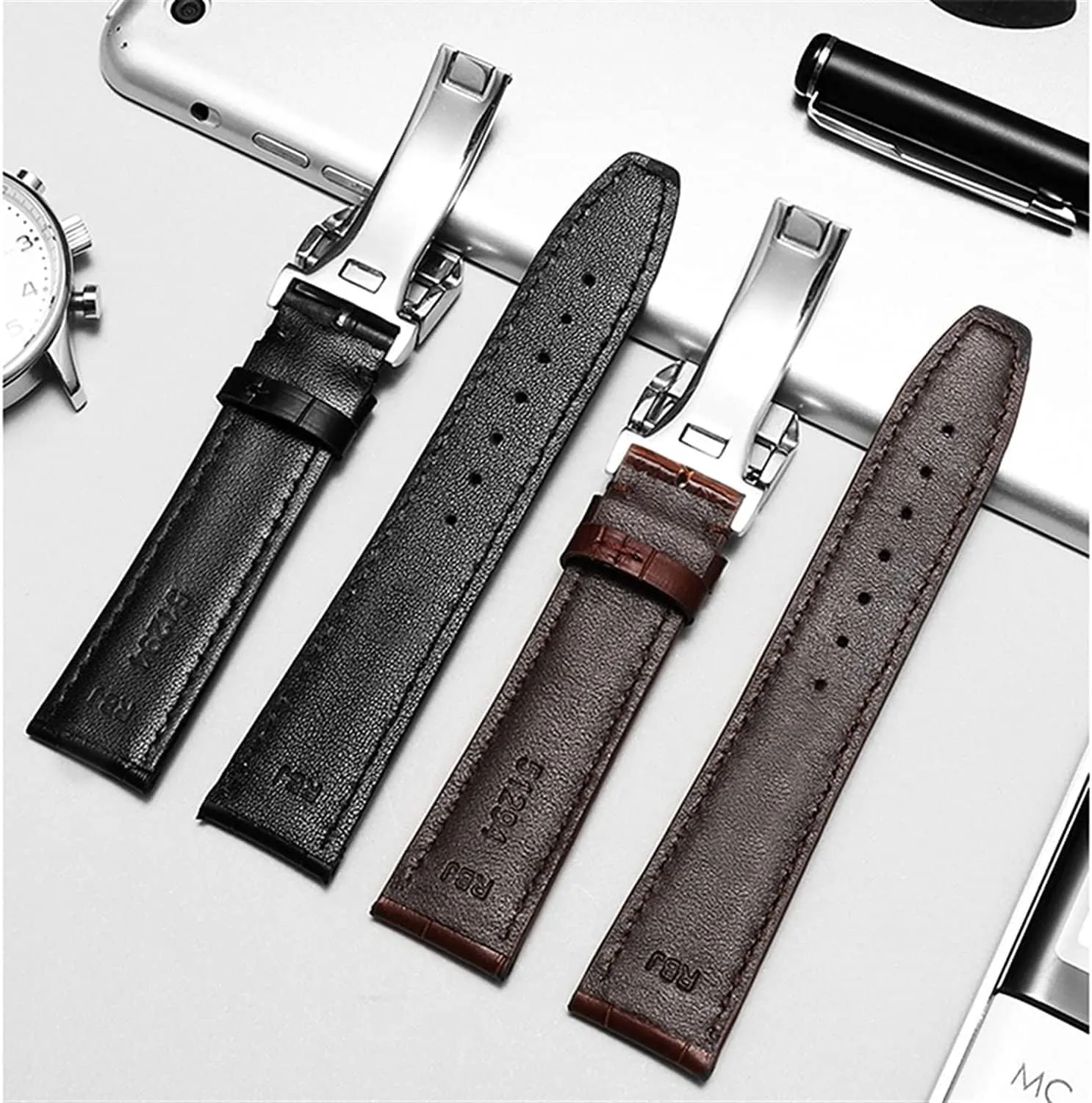 PORTUGIESER Men Strap Watch Band luminous quiver reconstruction unintentionally Accessorie Leather Watch Bracelet For IWC PILOT WATCHES PORTOFINO 