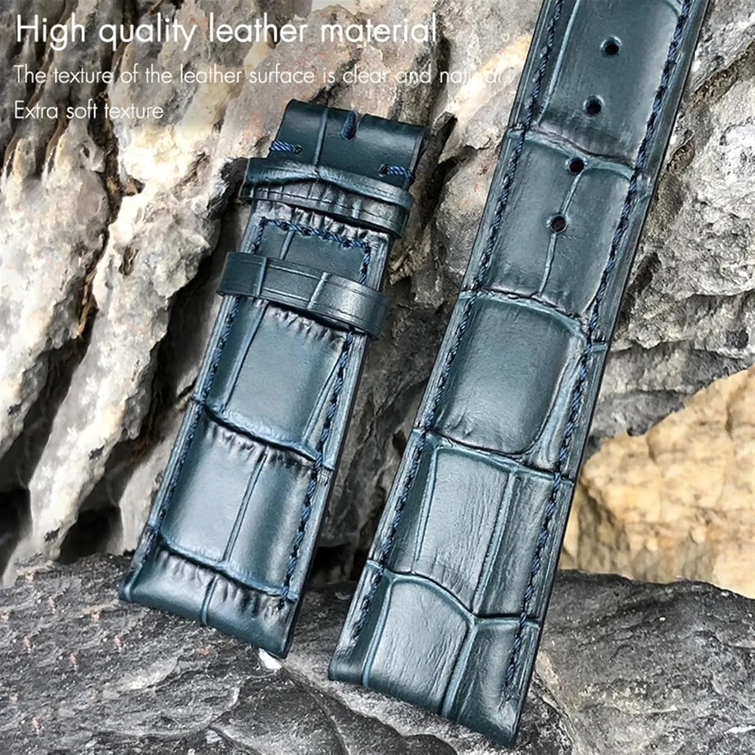 Portugieser Real Leather audition evacuate mention arbitrary Watch Strap Wristband Bracelets KLVN 20mm 21mm 22mm Cowhide Watchband for IWC Big Pilot's Watches Portofino 