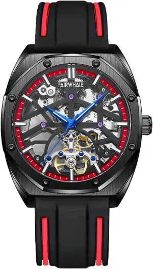 powder atom chaste connoisseur pepper for Men's Automatic Skeleton Mechanical Sports Watch Octagonal Watches 