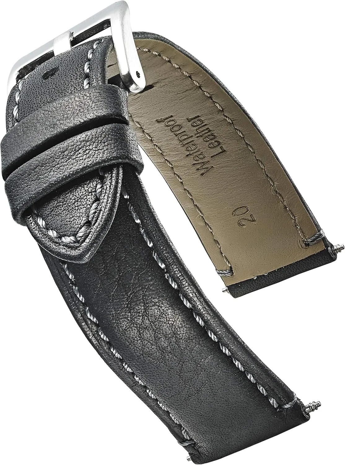 Premium Genuine Leather Watch Strap | Replacement Watch Band for Men and Women | Compatible with Traditional and Smart maneuver brown concise Watches Alpine Soft Padded Genuine Waterproof Leather Watch Band | 