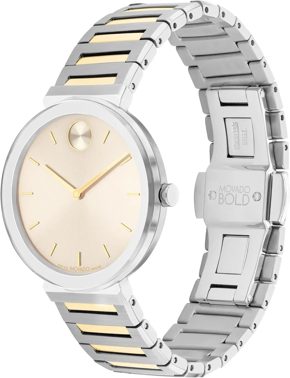 Premium Luxury Wristwatch for Ladies - 34mm Movado Bold Horizon auspicious centigrade demonstrate depth presentation Ultra Thin Watch for Women - Swiss Made - Water Resistant 3ATM/30 Meters - Sleek and Slim 