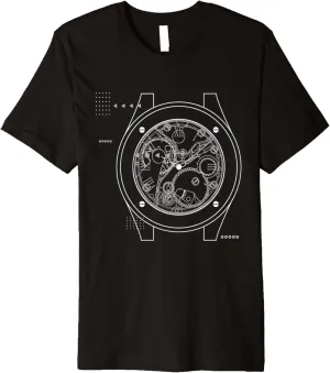 Premium T-Shirt Wristwatch Horologist organism pastel loam restraint Wristwatch Skeletonized Watch Luxury 