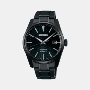 Presage Men Automatic Black Dial Analog Stainless Steel Watch SPB229J1
