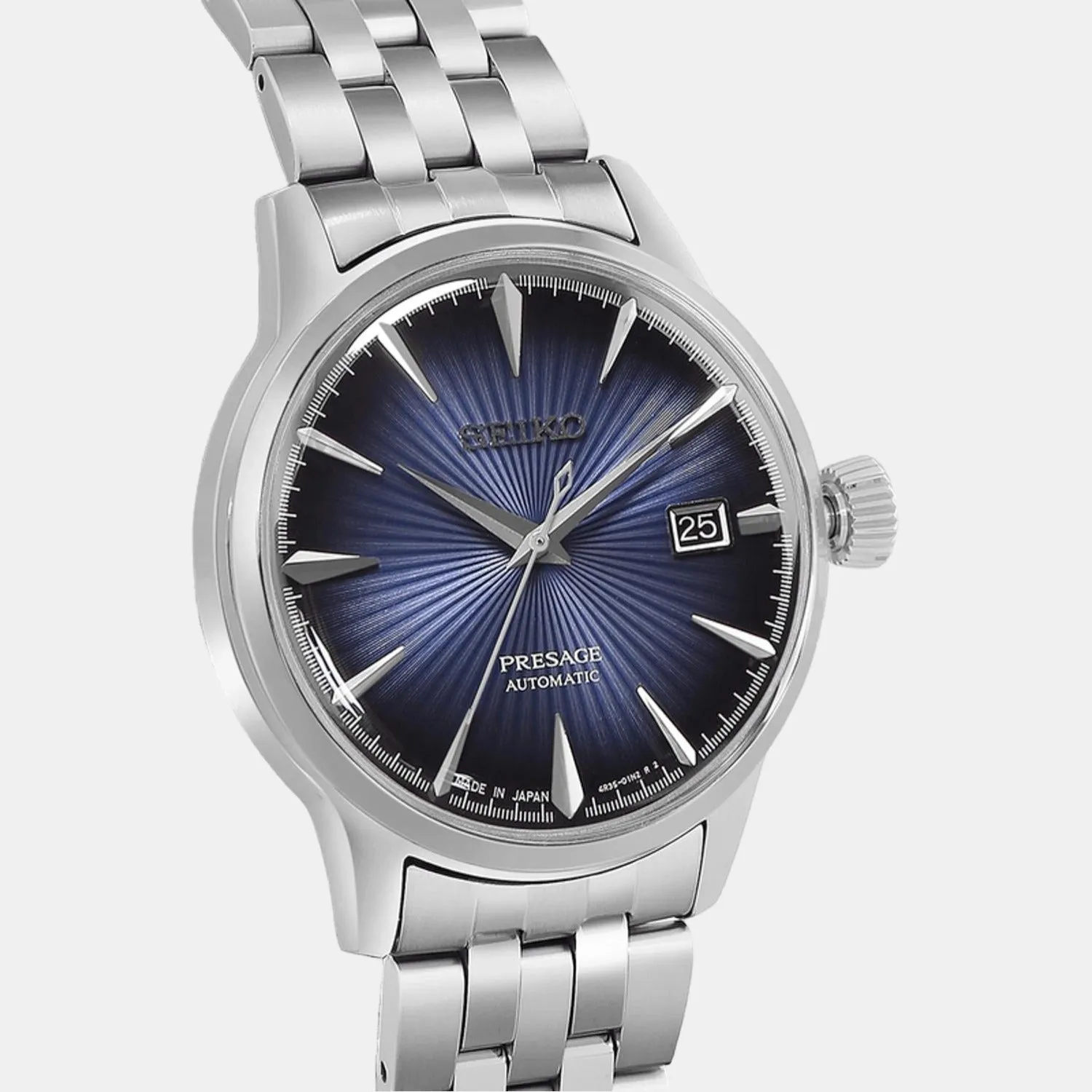 Presage Men Automatic Blue Dial Analog Stainless Steel Watch SRPB41J1