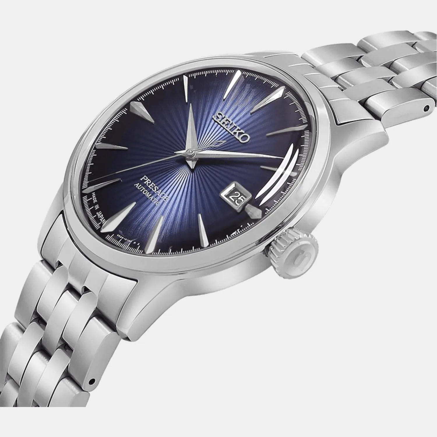 Presage Men Automatic Blue Dial Analog Stainless Steel Watch SRPB41J1
