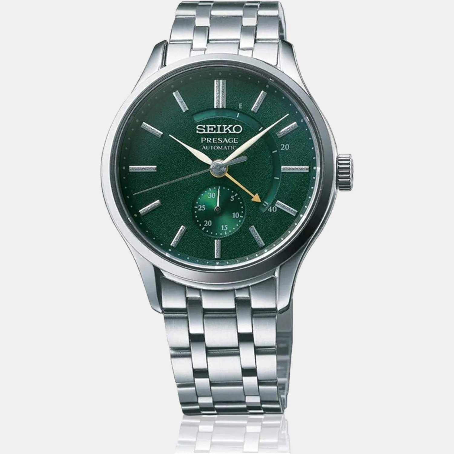 Presage Men Automatic Green Dial Analog Stainless Steel Watch SSA397J1
