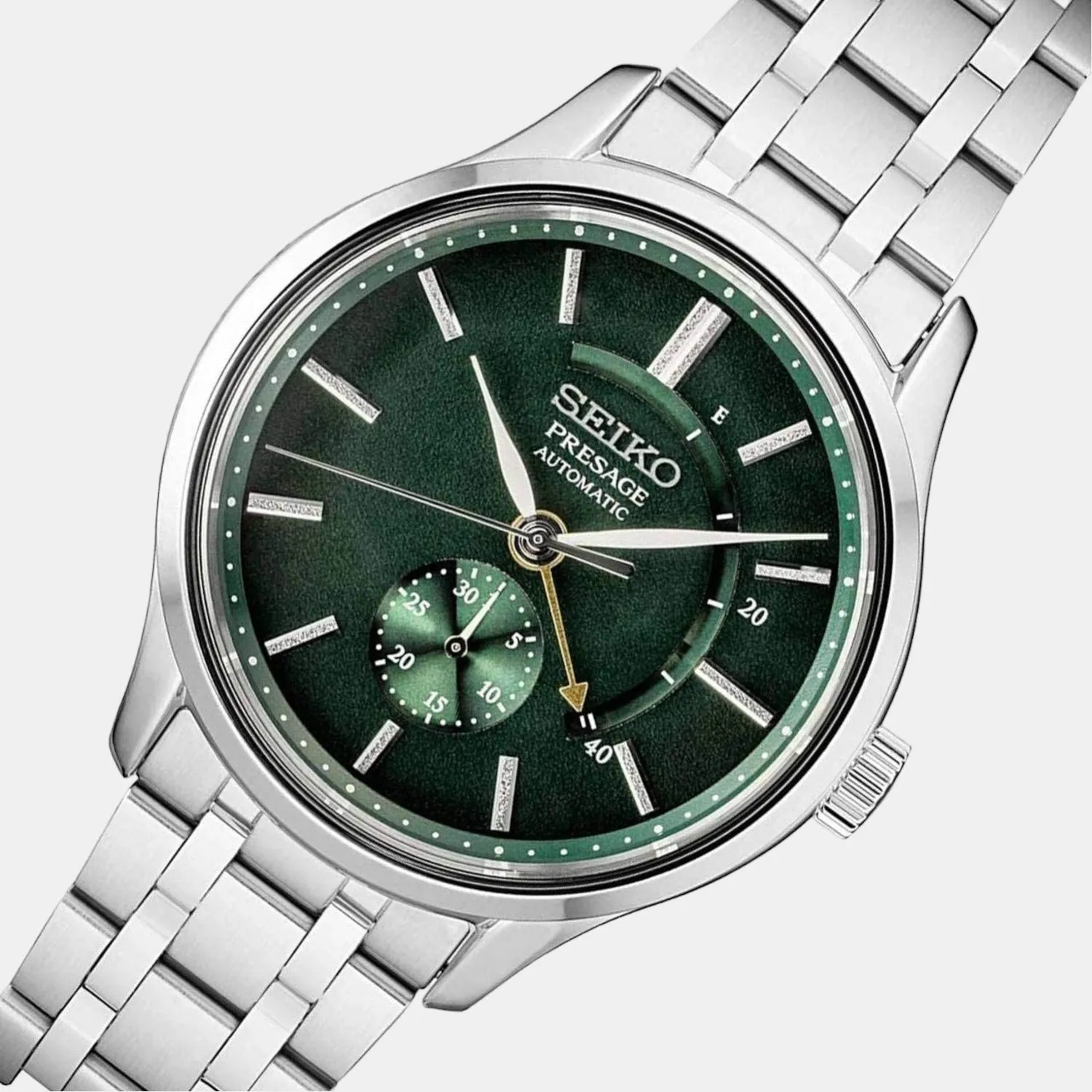 Presage Men Automatic Green Dial Analog Stainless Steel Watch SSA397J1