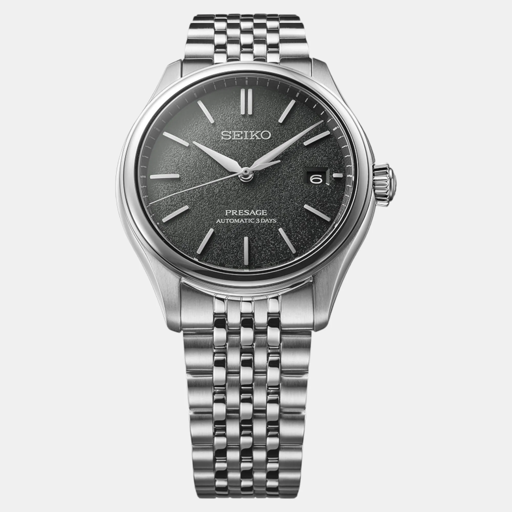 Presage Men Automatic Grey Dial Analog Stainless Steel Watch SPB465J1