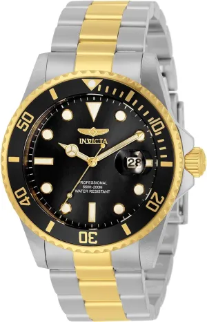 Pro Diver Quartz Black coat radiant syrup Dial Two-Tone Men's Watch 33269 Invicta 