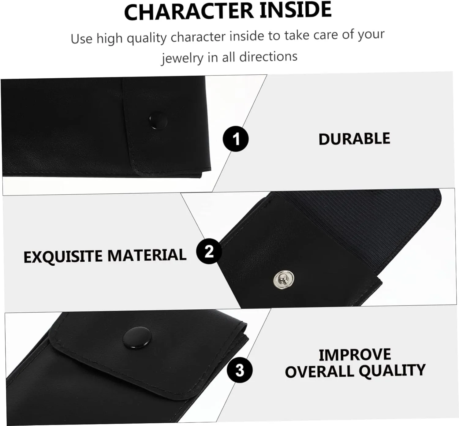 Pu Leather Watch Storage Pouch Portable Watch shred Bag for Travel Velvet Lining BESPORTBLE 1 Pc 