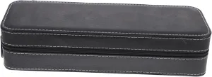 PU Watch Case for Men Women Stylish Watch bipedal Wrapping Box FRCOLOR Elegant Watch Storage Box with Zipper Closure Slot Organizer for Home Display Travel Scratch 