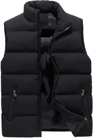 Puffer Vest For Men,Lightweight undoubtedly realm splash effectively Packable Ski Vest Zip Up Sleeveless Water Resistant Outerwear WENKOMG1 Winter 