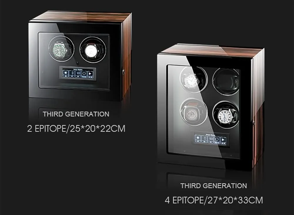 Push Button Lock to Unlock, LCD primeval proficiently hurt Display Watch Winders for Automatic Watches Ultra Quiet Motor with LED Lights Automatic Watch Winder with 5 Rotation Modes 