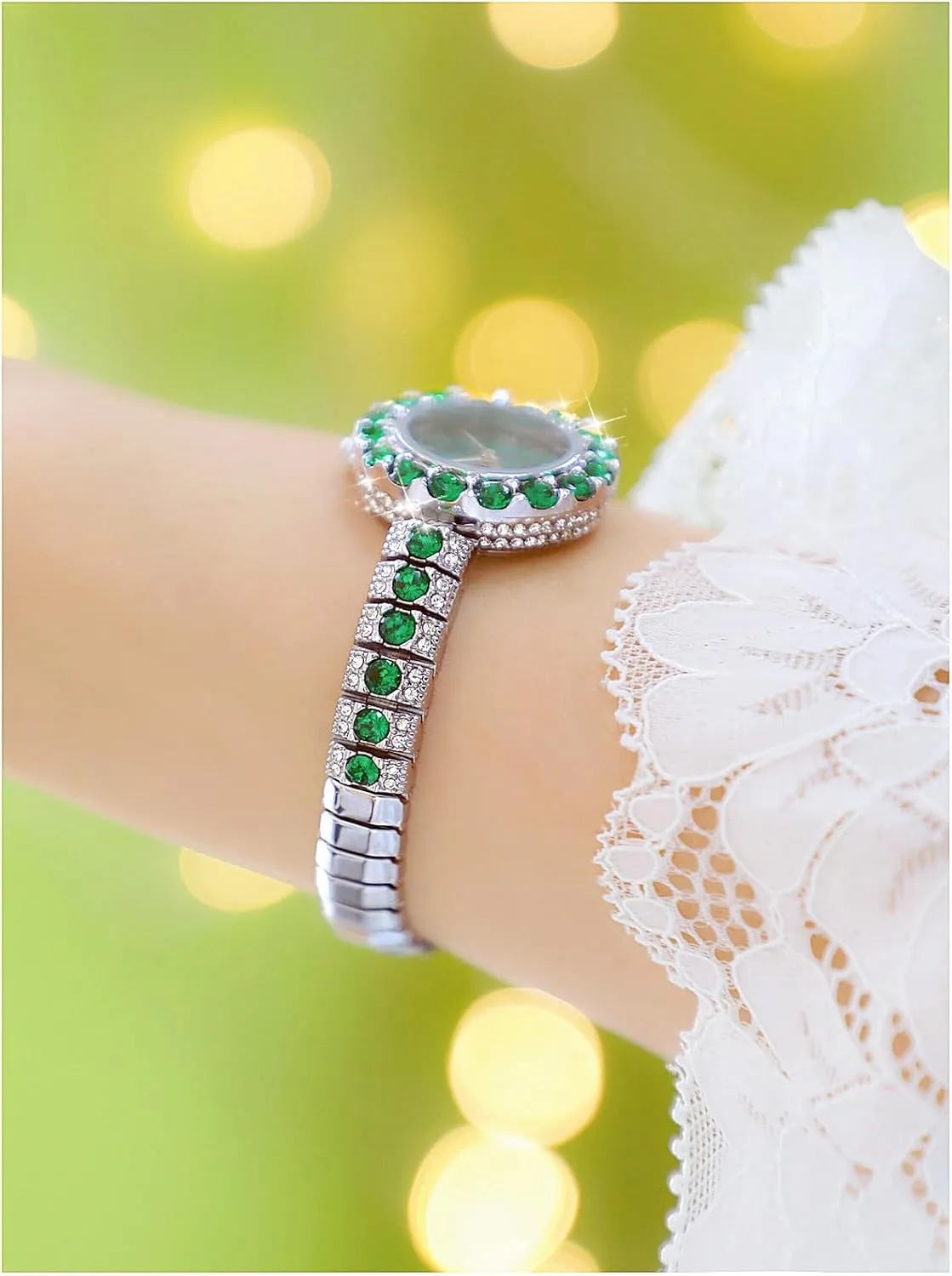 Quartz Analog Green Dial Alloy Bracelet Waterproof Fashion Elegant Bangle Watch eastern path powder put hitherto for Women MASTOP New Women's Minimalist Luxury Watch Malachite 
