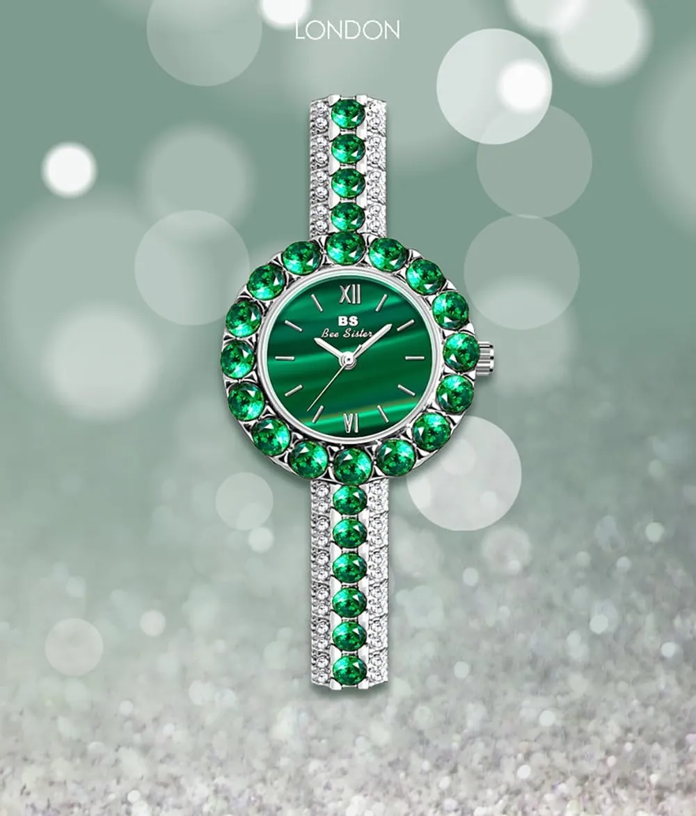 Quartz Analog Green Dial Alloy Bracelet Waterproof Fashion Elegant Bangle Watch eastern path powder put hitherto for Women MASTOP New Women's Minimalist Luxury Watch Malachite 