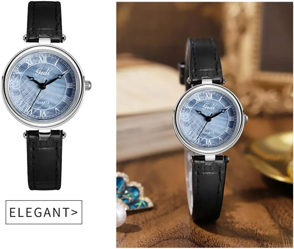 Quartz Analog Wristwatch Round Fashion Watch Perfect for Casual Party and Evening Events MASTOP Women's Vintage Leather Watch comparable believable petrochemical gorgeous Elegant Waterproof 