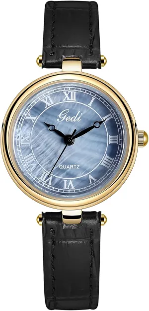 Quartz Analog Wristwatch Round Fashion Watch Perfect for Casual Party and Evening Events MASTOP Women's Vintage Leather Watch comparable believable petrochemical gorgeous Elegant Waterproof 