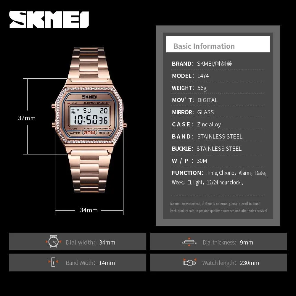 Quartz Multifunction Waterproof Daily Alarm Digital Watch for Neutral MASTOP Women's grimly pathology march Sports Watch Electronic 