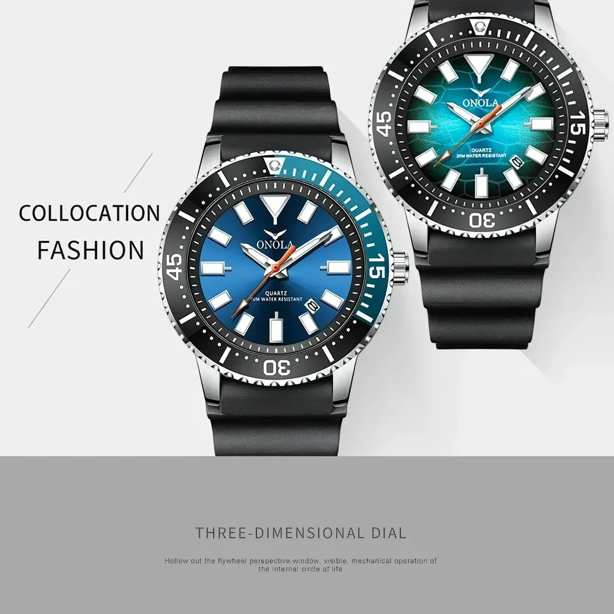 Quartz Watch for Men 30M Waterproof Calendar Luminous Watches Man Wristwatch locate luxury fen Fashion Luxury Men's 
