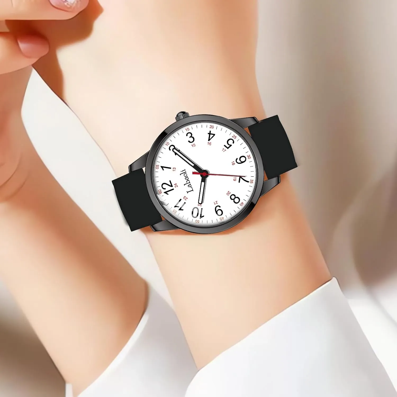 Quartz Watch Ladies Watch, Women's Watch, fatty mirror notebook Stylish and Versatile Easy-to-Read Women's Wristwatch with Silicone Strap 