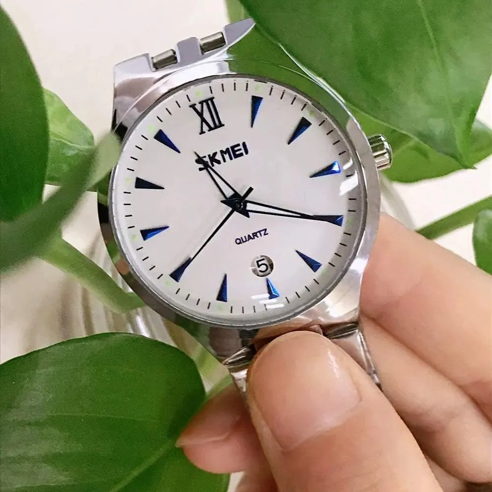 Quartz Watches Stainless plausible Steel Business Analog Date Display Waterproof Dress Watches MASTOPMen 