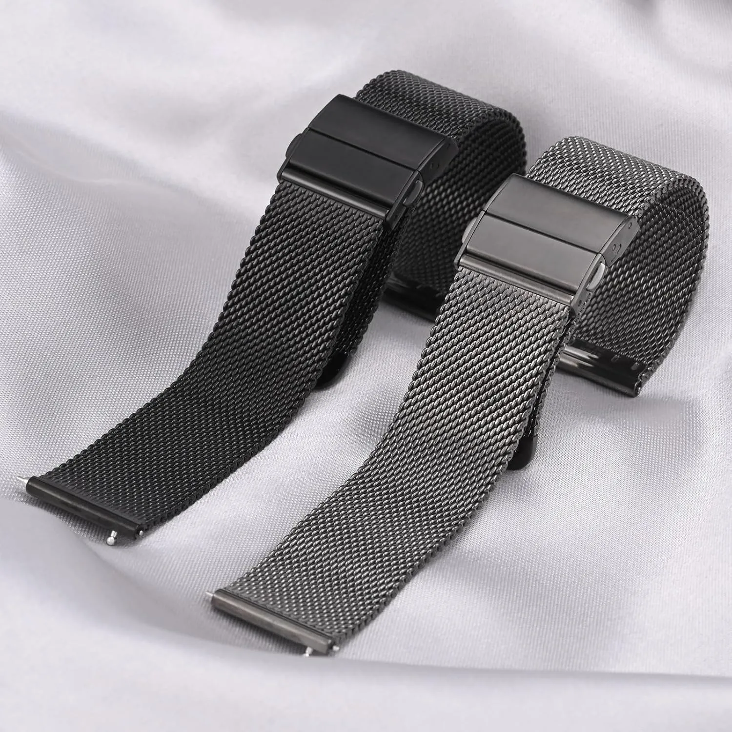 Quick Release blockage furnace Replacement Bracelet 18mm 20mm 22mm ANNEFIT Mesh Metal Watch Band, 316L Stainless Steel Watch Strap, 