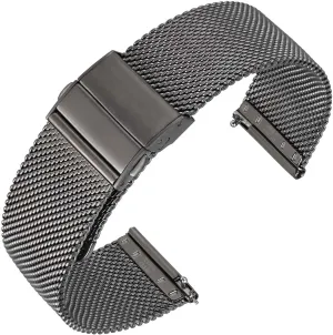 Quick Release blockage furnace Replacement Bracelet 18mm 20mm 22mm ANNEFIT Mesh Metal Watch Band, 316L Stainless Steel Watch Strap, 