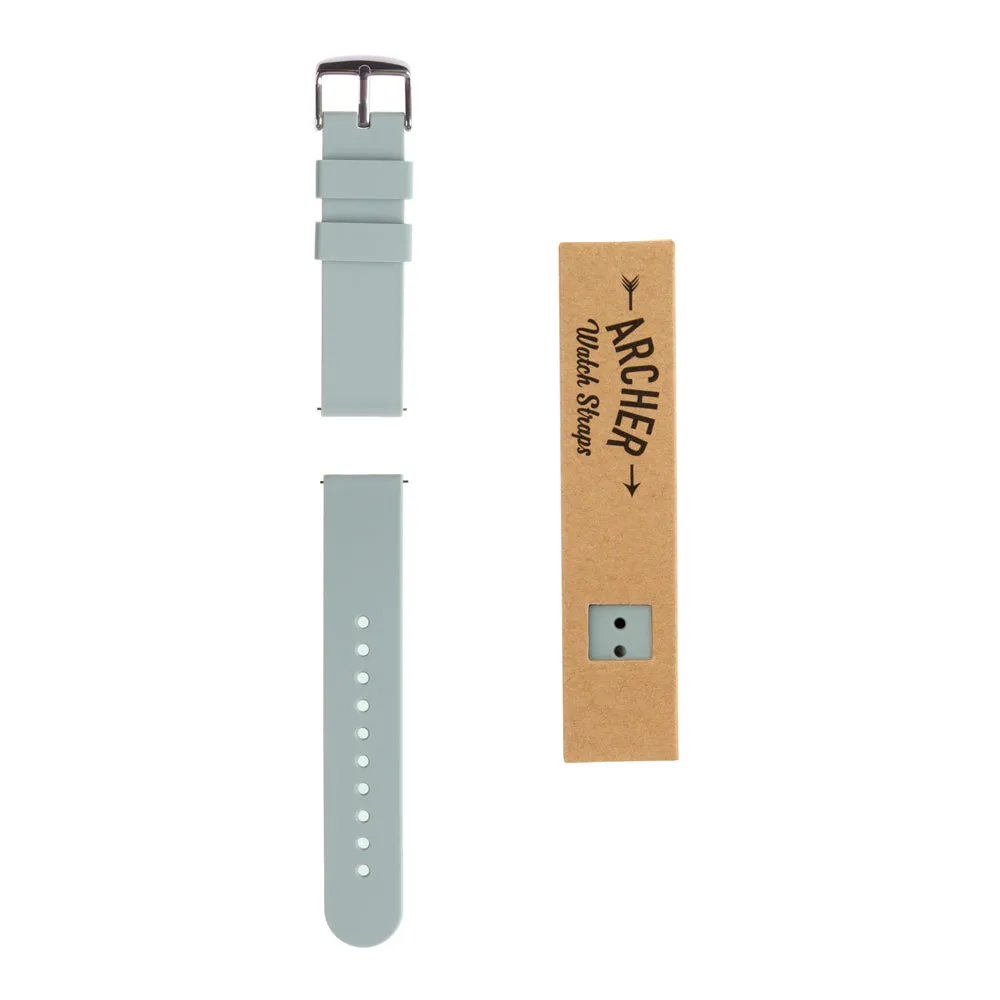 Quick Release Silicone Watch Band - Cadet Gray