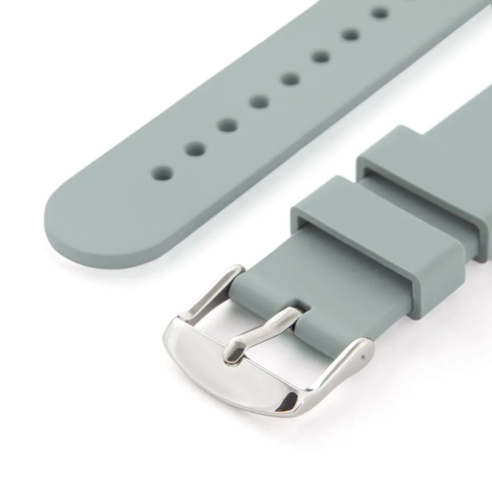 Quick Release Silicone Watch Band - Cadet Gray