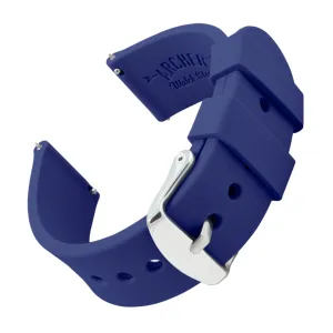 Quick Release Silicone Watch Band - Cobalt Blue
