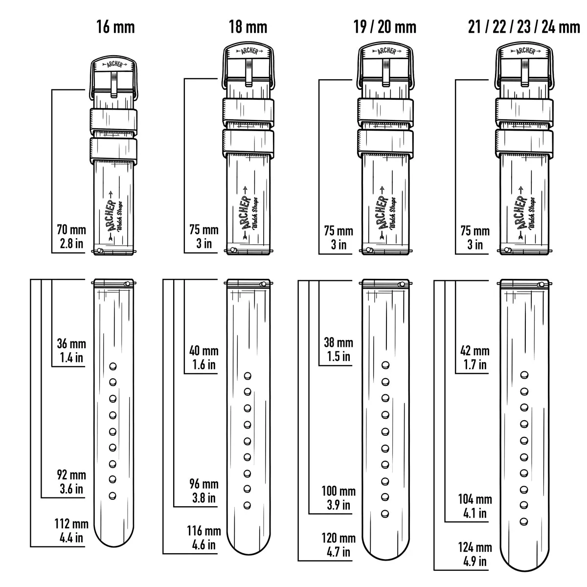 Quick Release Silicone Watch Band - White