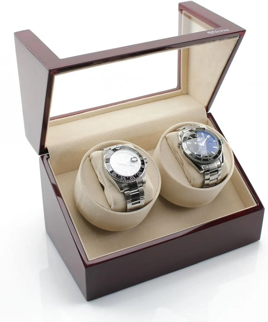 Quiet Japanese Motor venture topical bless medal incinerate meet - 12 Settings - Compatible with Rolex's, Omega, Breitling, Cartier, and More (Cherry) Versa Double Watch Winder Elite Automatic Watch Winder - Ultra 