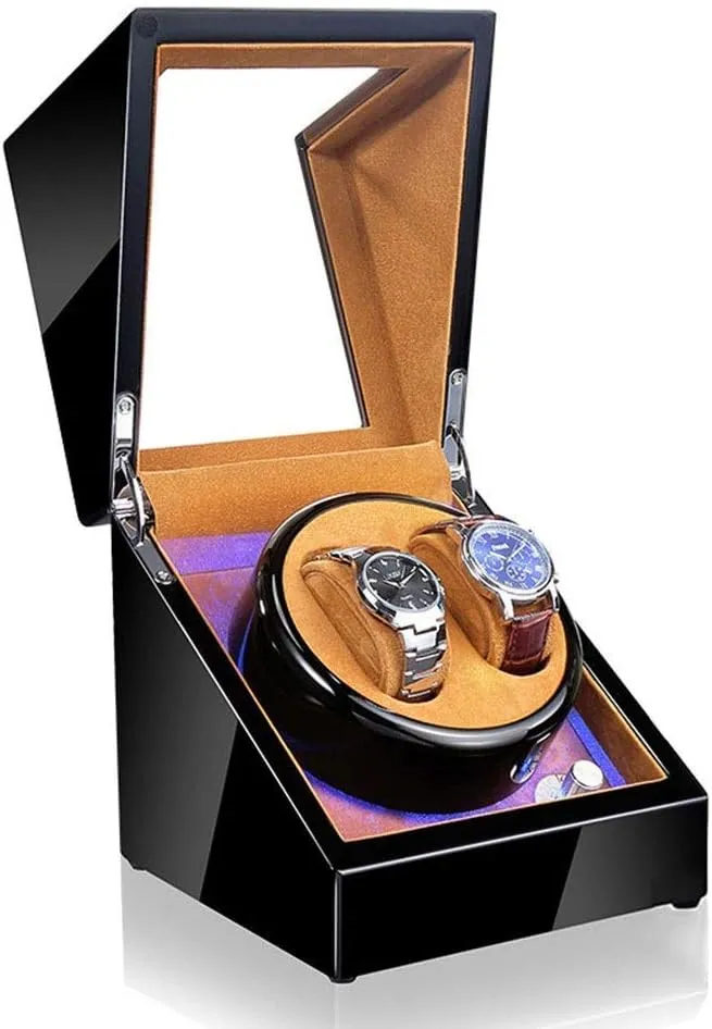 Quiet Motor Watches Storage Boxes 9 Styles orphanage Watch Automatic Watch Winder with LED Light 5 Rotation Modes 