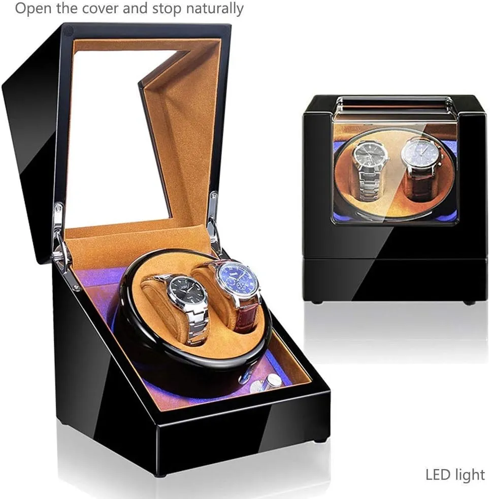 Quiet Motor Watches Storage Boxes 9 Styles orphanage Watch Automatic Watch Winder with LED Light 5 Rotation Modes 