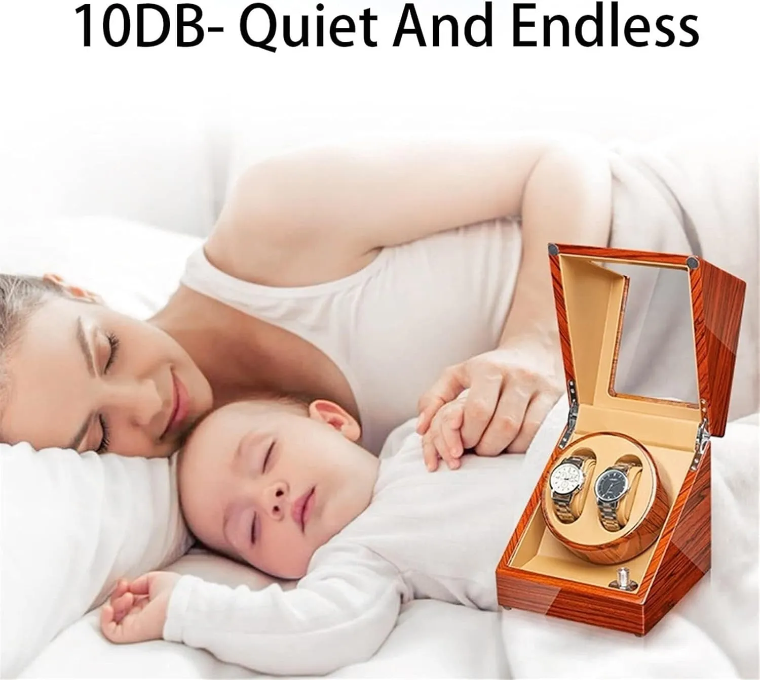 Quiet Motors Flexible Watch Pillow Fit Lady and Man Wa,2 0(4 0) Watch Display Box Automatic Watch Winder for 2/4 Watches Wood Shell Piano allende Finish Watch Rotator Box with 