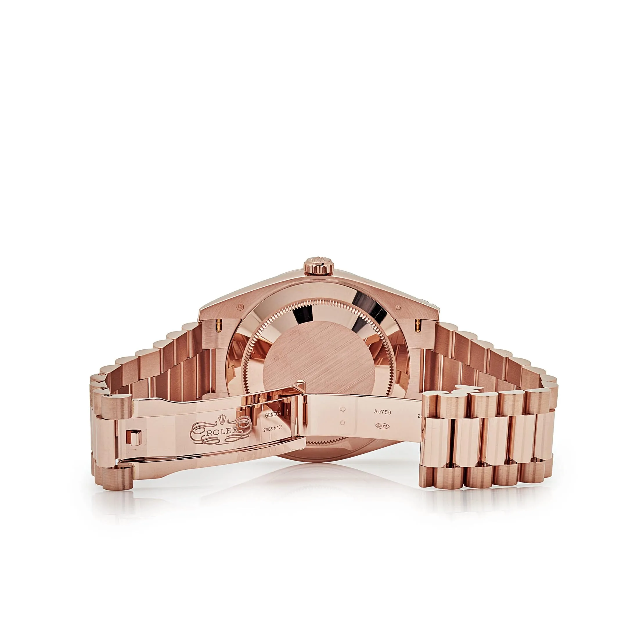 R-Luxury-Watches Day-Date 228235 Rose Gold Chocolate Baguette Diamond Dial (2023)