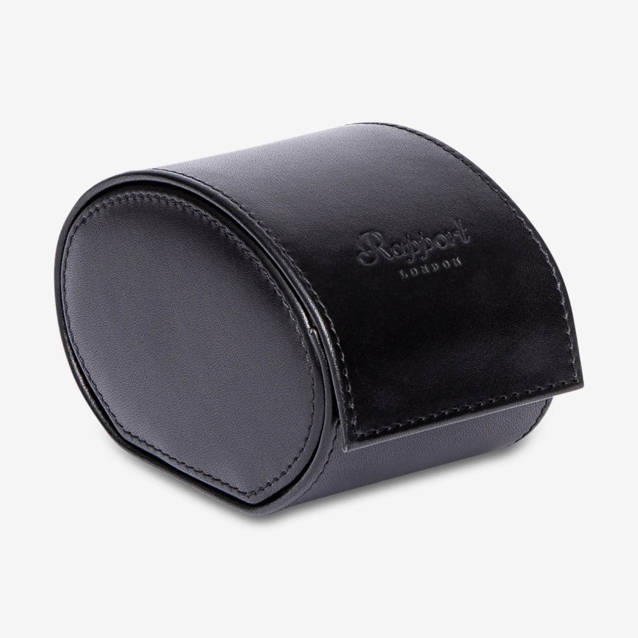 Rapport Hyde Park Black Leather Three Watch Roll D281