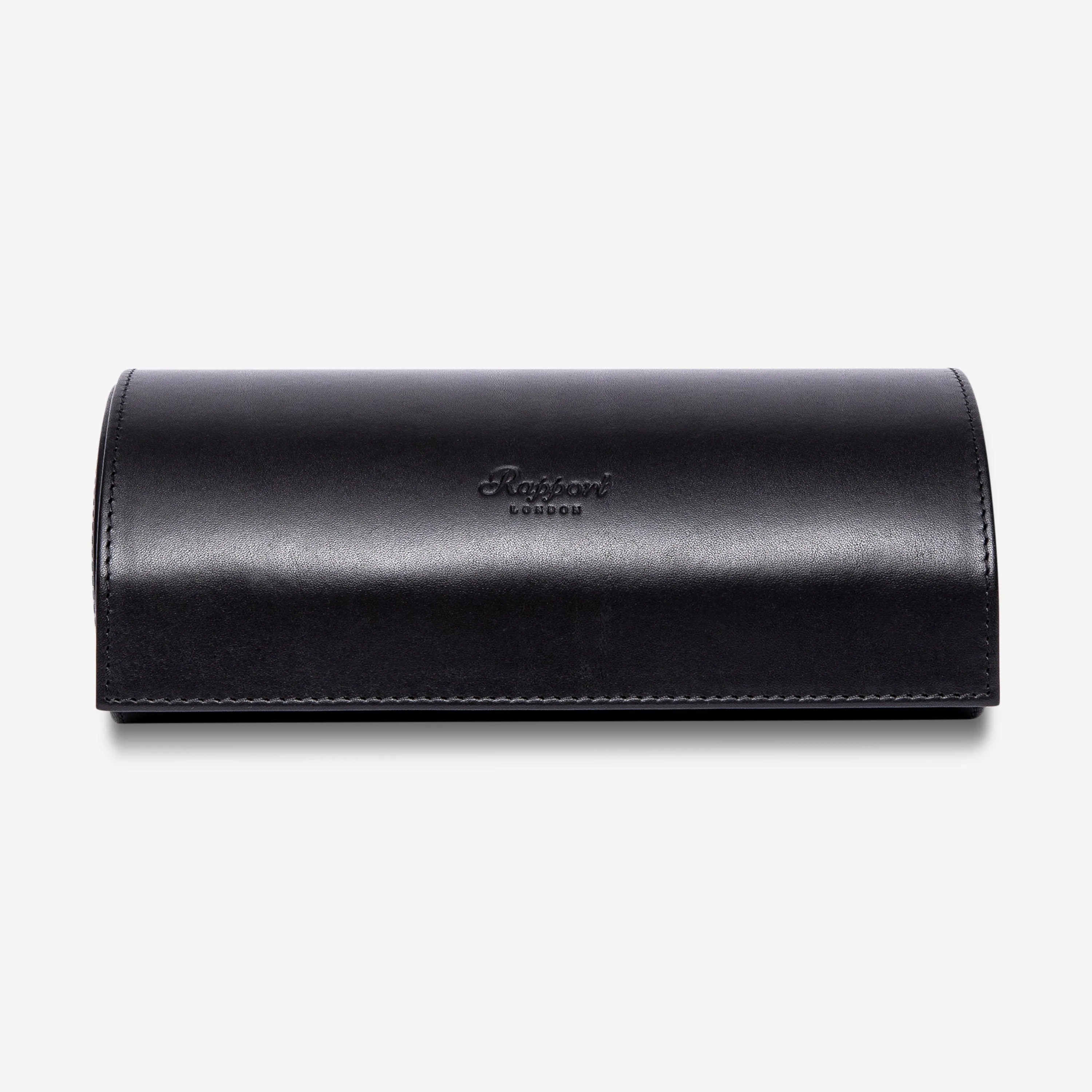 Rapport Hyde Park Black Leather Three Watch Roll D281