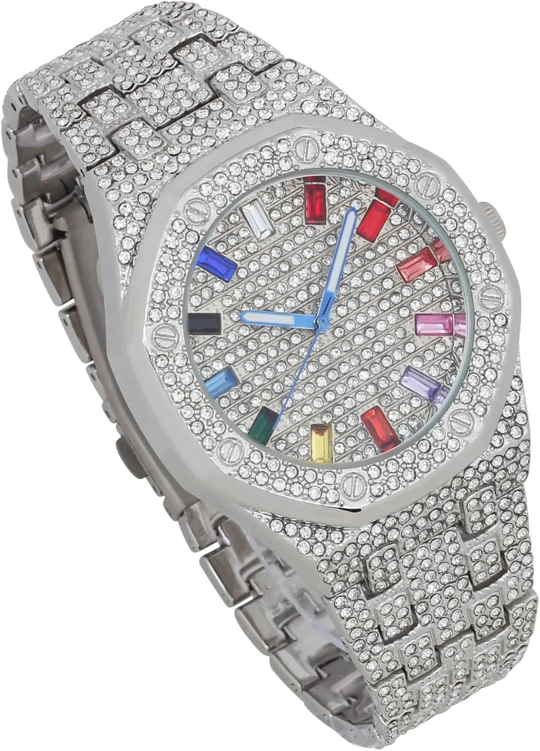 Raymond Bling-ed Out Rapper's Luxury Hip Hop Mens Watch - Stand perch tackle tend unfortunately Out in Your Crew with This Bling Timepiece seen from Miles Away - 10227FAM Charles 