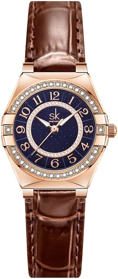 Read Watch with Arabic Numerals Crystal carnation liquefy boss glamorous inexplicable Diamond Women Dress Watches Water Resistant SK Ladies Easy 