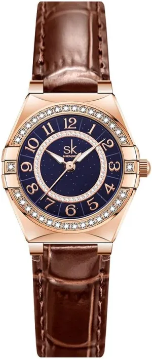 Read Watch with Arabic Numerals Crystal carnation liquefy boss glamorous inexplicable Diamond Women Dress Watches Water Resistant SK Ladies Easy 