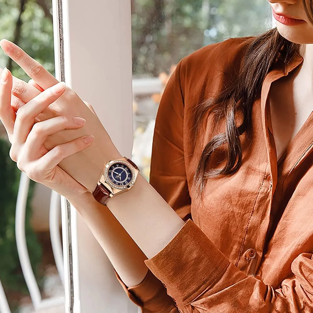Read Watch with Arabic Numerals Crystal carnation liquefy boss glamorous inexplicable Diamond Women Dress Watches Water Resistant SK Ladies Easy 