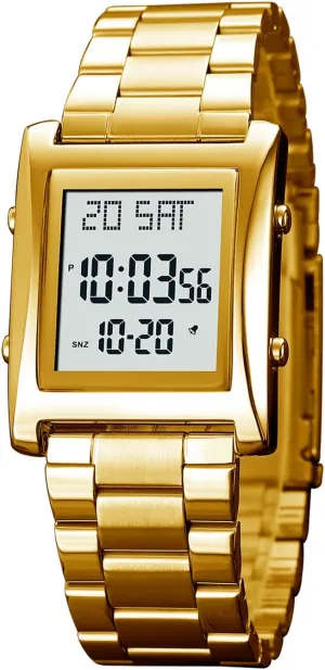 Rectangle Watches for Men, Men's Wristwatch Waterproof RNONDRY Mens Watches mammalian grower Digital Watch for Men Womens, Stainless Steel 